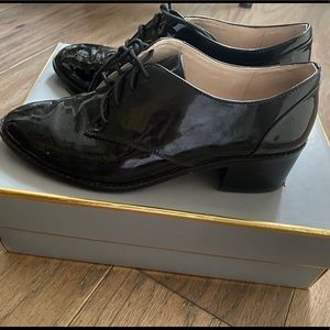 Patent leather oxfords